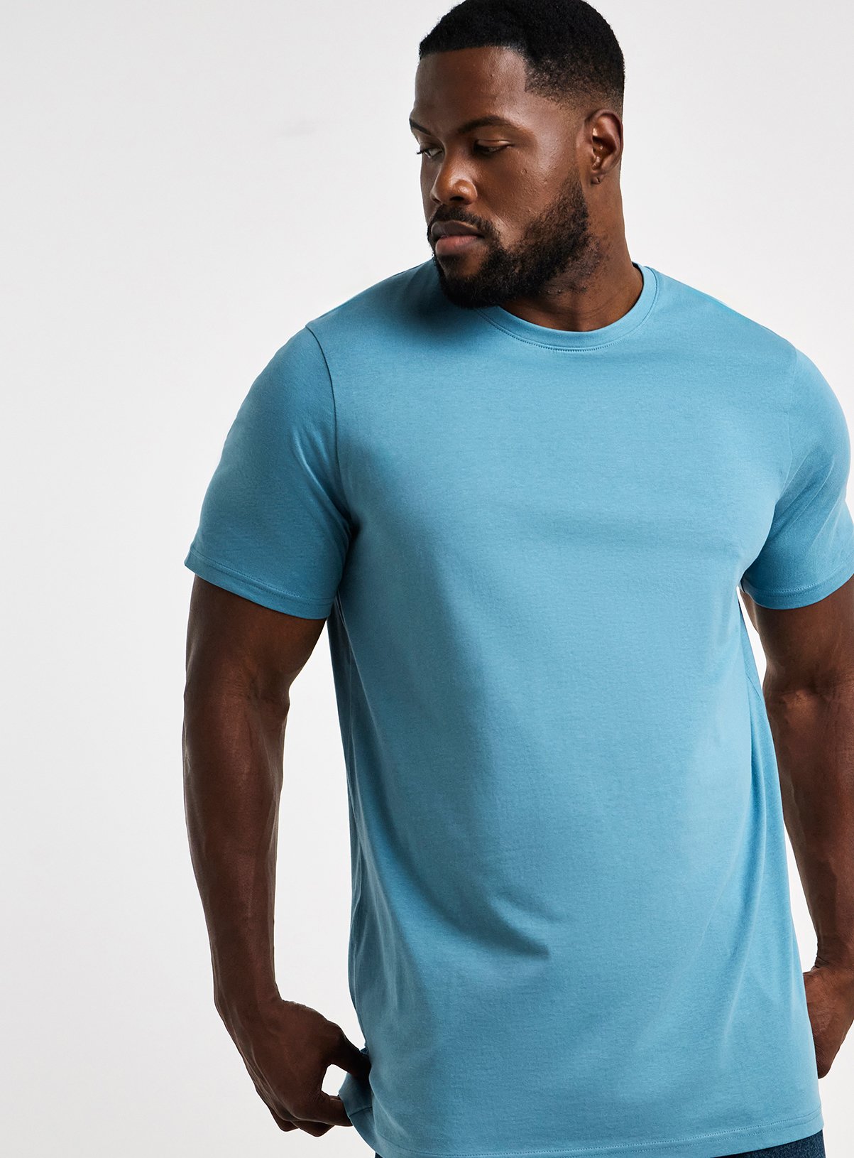 JACAMO 5 Pack Crew Neck T-Shirt Extra Long 1XL - Image 3 thumbnail